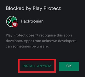 Blocked by Play Protect